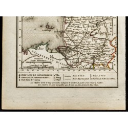 Gravure de 1823 - Carte de la Manche - Département - 3