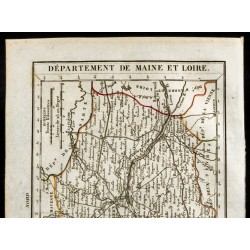 Gravure de 1823 - Carte du Maine et Loire - Département - 2