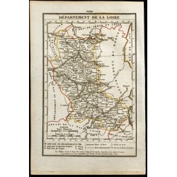 Gravure de 1823 - Carte de la Loire - Département - 1