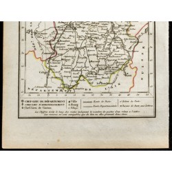 Gravure de 1823 - Carte du Jura - Département - 3