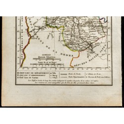 Gravure de 1823 - Carte de l'Isère - Département - 3