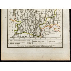 Gravure de 1823 - Carte du Gers - Département / Auch - 3