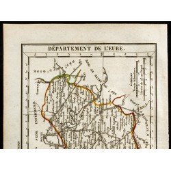 Gravure de 1823 - Carte de l'Eure - Département - 2