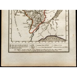 Gravure de 1823 - Carte du Doubs - Département - 3