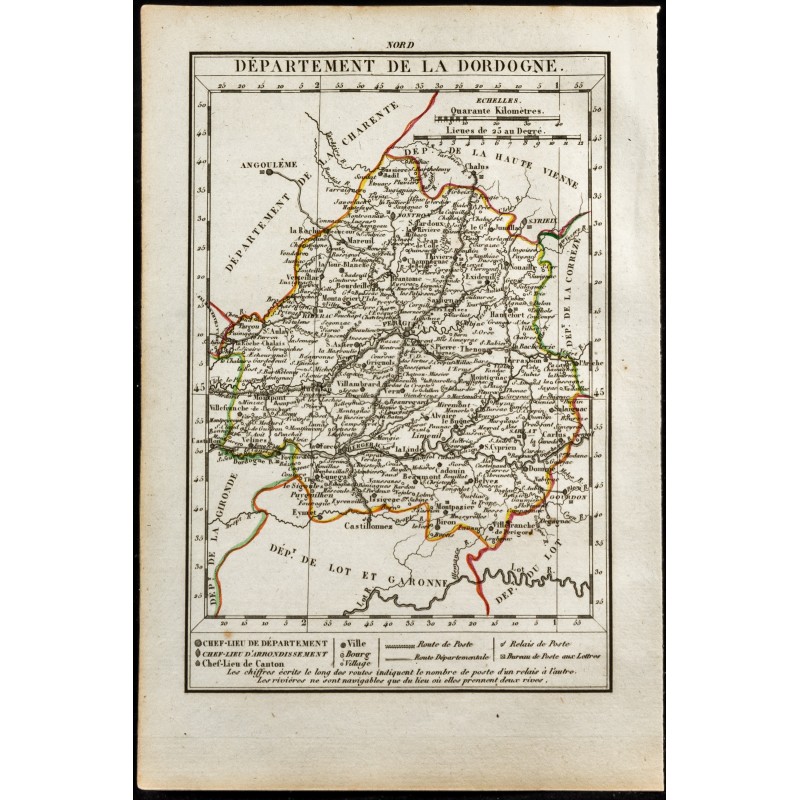 Reproduction Carte Ancienne Du Vermont 1823 - Art Mural Vintage, Toile/papier, Prêt à Accrocher