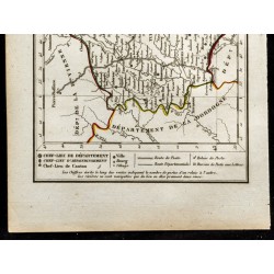 Gravure de 1823 - Carte de la Corrèze - Département - 3