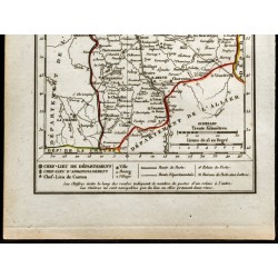 Gravure de 1823 - Carte du Cher - Département géographie - 3