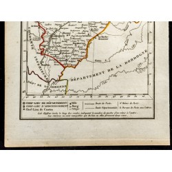 Gravure de 1823 - Carte de la Charente - Département - 3