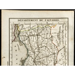 Gravure de 1823 - Carte du Calvados - Département - 2