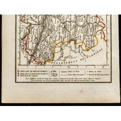 Gravure de 1823 - Carte de l'Aude - Département - 3