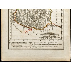 Gravure de 1823 - Carte de l'Ain - Département géographie - 3