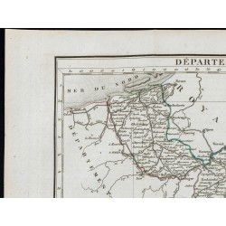 Gravure de 1823 - Carte du Nord - Département - 2