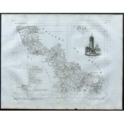 Gravure de 1830 - Carte ancienne du Nord - 1