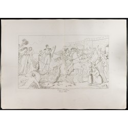 Gravure de 1876 - Entrée à Varsovie - Napoléon Bonaparte - 2