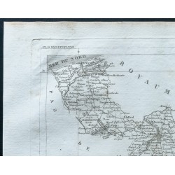Gravure de 1830 - Carte ancienne du Nord - 2