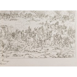 Gravure de 1876 - Bataille de Marengo - Napoléon Bonaparte - 6