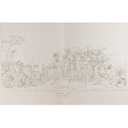 Gravure de 1876 - Bataille de Rivoli - Napoléon Bonaparte - 1