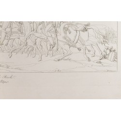 Gravure de 1876 - Bataille de Rivoli - Napoléon Bonaparte - 6