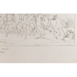 Gravure de 1876 - Bataille de Rivoli - Napoléon Bonaparte - 6