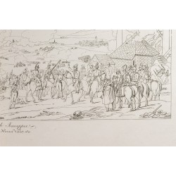 Gravure de 1876 - Vue de la Bataille de Jemappes - 6