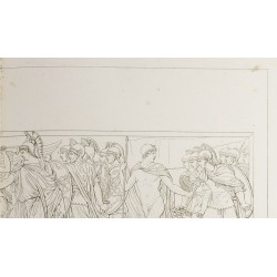 Gravure de 1876 - Vue d'un bas relief au Senat, par Moitte - 4