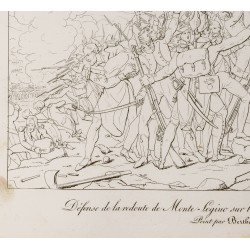 Gravure de 1876 - Bataille de Montenotte - Monte-Legino - 5