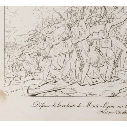 Gravure de 1876 - Bataille de Montenotte - Monte-Legino - 5