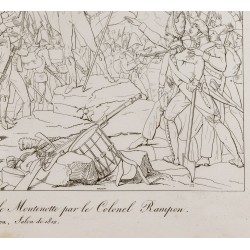 Gravure de 1876 - Bataille de Montenotte - Monte-Legino - 6