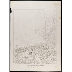 Gravure de 1876 - Vue de la Bataille de Millesimo - 2
