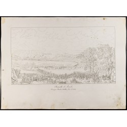 Gravure de 1876 - Bataille d'Arcole - Napoléon Bonaparte - 2