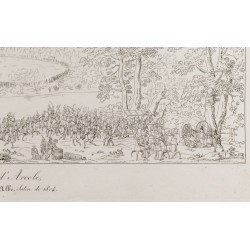 Gravure de 1876 - Bataille d'Arcole - Napoléon Bonaparte - 6