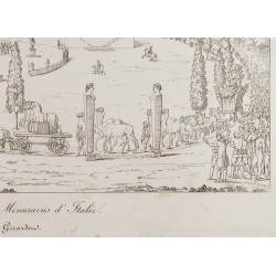 Gravure de 1876 - Entrée triomphale des Monuments d'Italie - 6