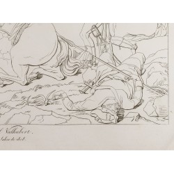 Gravure de 1876 - Mort du général Valhubert - 6