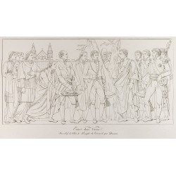 Gravure de 1876 - Entrée dans Vienne - Napoléon - 1