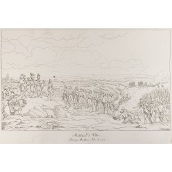 Gravure de 1876 - Vue de la reddition de la bataille d’Ulm - 1