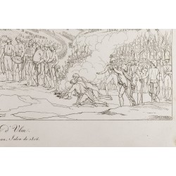 Gravure de 1876 - Vue de la reddition de la bataille d’Ulm - 6