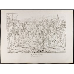 Gravure de 1876 - Mort de Desaix - Bataille de Marengo - 2
