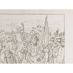Gravure de 1876 - Mort de Desaix - Bataille de Marengo - 4