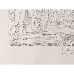 Gravure de 1876 - Mort de Desaix - Bataille de Marengo - 5