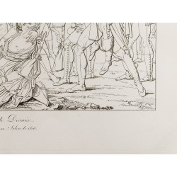 Gravure de 1876 - Mort de Desaix - Bataille de Marengo - 6