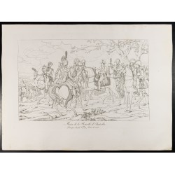 Gravure de 1876 - Matin de la bataille d'Austerlitz - Napoléon Bonaparte. - 2