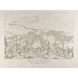 Gravure de 1876 - Col du Grand-Saint-Bernard - Napoléon Bonaparte. - 1