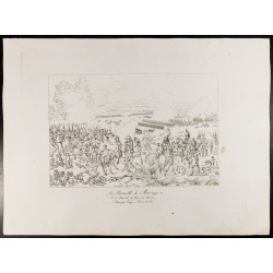 Gravure de 1876 - Bataille de Marengo - Napoléon Bonaparte - 2