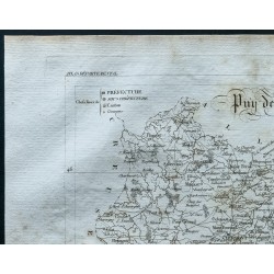 Gravure de 1830 - Carte ancienne du Puy De Dôme - 2