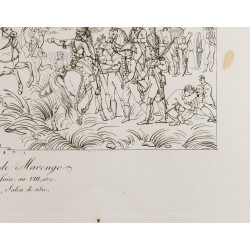 Gravure de 1876 - Bataille de Marengo - Napoléon Bonaparte - 6