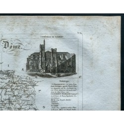 Gravure de 1830 - Carte ancienne du Puy De Dôme - 3