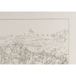 Gravure de 1876 - Vue de la bataille d'Aboukir - 4
