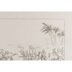 Gravure de 1876 - La Bataille des Pyramides - Napoléon Bonaparte - 4