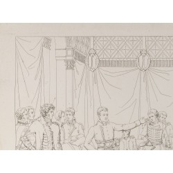 Gravure de 1876 - Traité de Leoben (paix de Leoben) - Napoléon Bonaparte. - 3