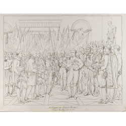 Gravure de 1876 - Sénat de Berlin - Napoléon Bonaparte - 1